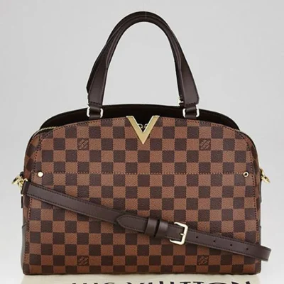 Сумка Louis Vuitton N41505 Kensington Bowling Shoulder Bag Damier Ebene Canvas "Brown" фото № 9