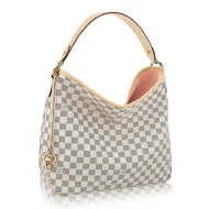 Сумка Louis Vuitton N41607 Delightful MM Hobo Bag Damier Azur Canvas "White"
