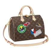 Сумка Louis Vuitton M41046 Speedy Bandouliere 30 My World Tour Tote Bag Monogram Canvas "Brown"