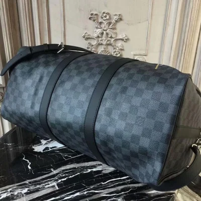 Сумка Louis Vuitton Keepall 45 Bandouliere N41057 Damier Graphite Stickers "Graphite" фото № 5