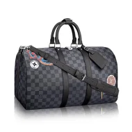 Сумка Louis Vuitton Keepall 45 Bandouliere N41057 Damier Graphite Stickers "Graphite"