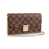 Кошелек Louis Vuitton Damier Ebene Canvas Croisette Wallet N61273 "Brown"