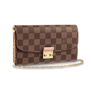 Кошелек Louis Vuitton Damier Ebene Canvas Croisette Wallet N61273 "Brown"