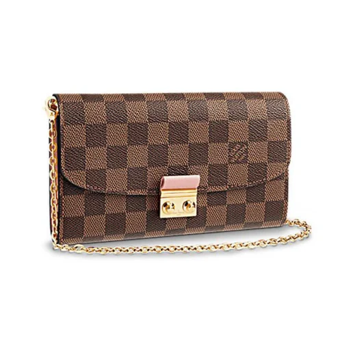 Кошелек Louis Vuitton Damier Ebene Canvas Croisette Wallet N61273 "Brown"