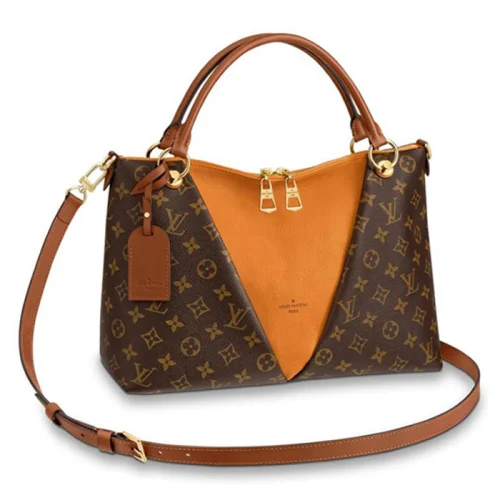Сумка Louis Vuitton V Tote MM M43951 Monogram Canvas Safran "Brown"