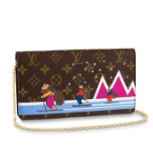 Клатч Louis Vuitton Pochette Weekend M63857 Monogram Canvas "Brown"