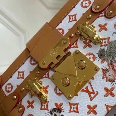 Сумка Louis Vuitton Petite Malle M44461 Monogram Canvas White And Orange "Brown" фото № 8 Сумка Louis Vuitton Petite Malle M44461 Monogram Canvas White And Orange "Brown" фото № 8