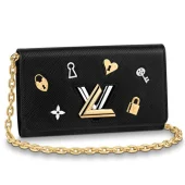 Сумка Louis Vuitton Twist Chain Wallet M63987 Epi Leather "Black"