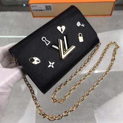 Сумка Louis Vuitton Twist Chain Wallet M63987 Epi Leather "Black" фото № 3