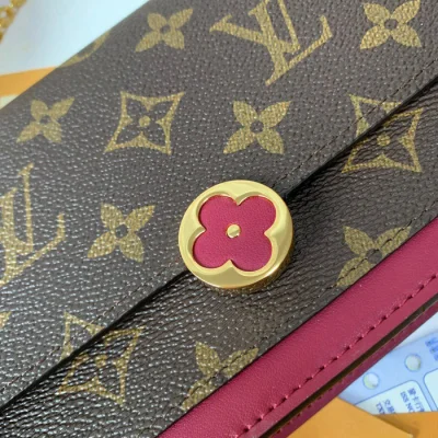 Сумка Louis Vuitton Flore Chain Wallet M67404 Monogram Canvas Fuchsia "Brown" фото № 6