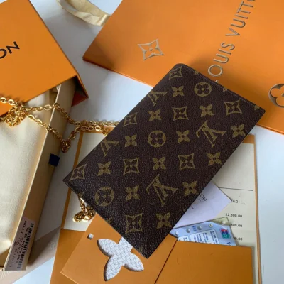 Сумка Louis Vuitton Flore Chain Wallet M67404 Monogram Canvas Fuchsia "Brown" фото № 4