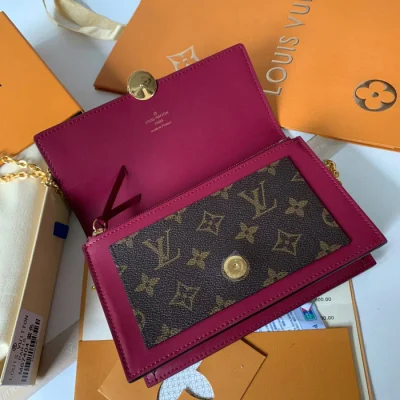 Сумка Louis Vuitton Flore Chain Wallet M67404 Monogram Canvas Fuchsia "Brown" фото № 8