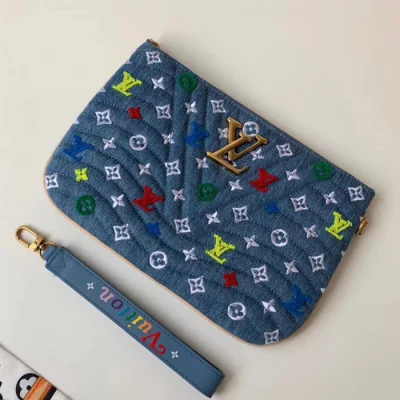 Клатч Louis Vuitton New Wave Zip Pochette M67538 "Denim Blue" фото № 2