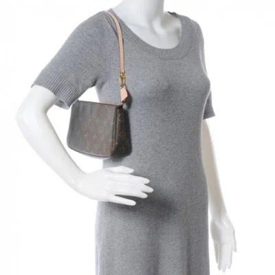 Сумка Louis Vuitton M40712 Pochette Accessoires Monogram Canvas "Brown" фото № 9