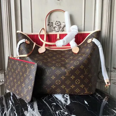 Сумка Louis Vuitton M41177 Neverfull MM Shoulder Bag Monogram Canvas "Brown" фото № 2