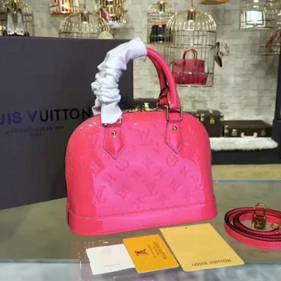 Сумка Louis Vuitton M90976 Alma BB Tote Bag Monogram Vernis "Pink" фото № 4