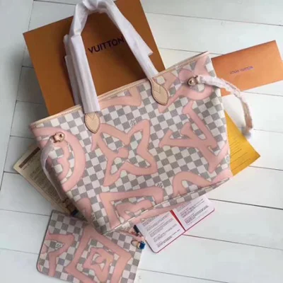 Сумка Louis Vuitton N41050 Neverfull MM Shoulder Bag Damier Azur Canvas "White" фото № 2