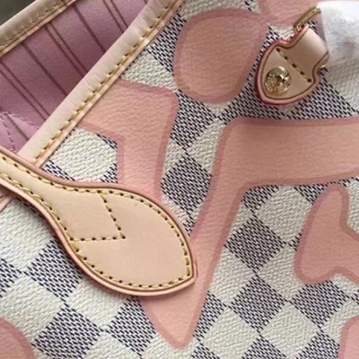 Сумка Louis Vuitton N41050 Neverfull MM Shoulder Bag Damier Azur Canvas "White" фото № 6