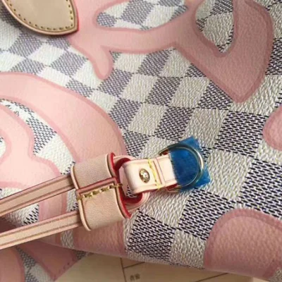 Сумка Louis Vuitton N41050 Neverfull MM Shoulder Bag Damier Azur Canvas "White" фото № 7