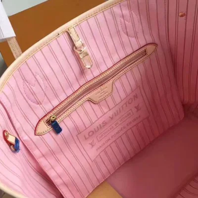 Сумка Louis Vuitton N41050 Neverfull MM Shoulder Bag Damier Azur Canvas "White" фото № 8