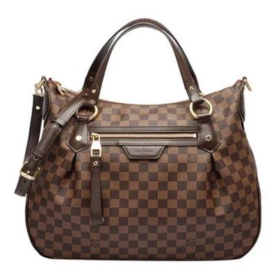 Сумка Louis Vuitton N41131 Evora MM Shoulder Bag Damier Ebene Canvas "Brown" фото № 2