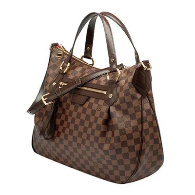 Сумка Louis Vuitton N41131 Evora MM Shoulder Bag Damier Ebene Canvas "Brown" фото № 4