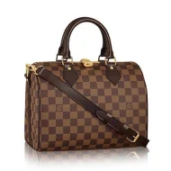 Сумка Louis Vuitton N41368 Speedy Bandouliere 25 Tote Bag Damier Ebene Canvas "Brown"