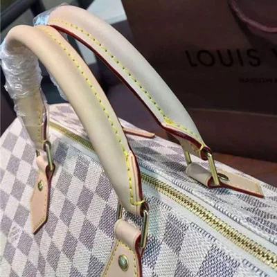 Сумка Louis Vuitton N41370 Speedy 30 Tote Bag Damier Azur Canvas "White" фото № 8