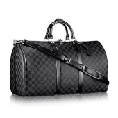 Сумка Louis Vuitton N41413 Keepall Bandouliere 55 Duffel Bag Damier Graphite Canvas "Graphite"