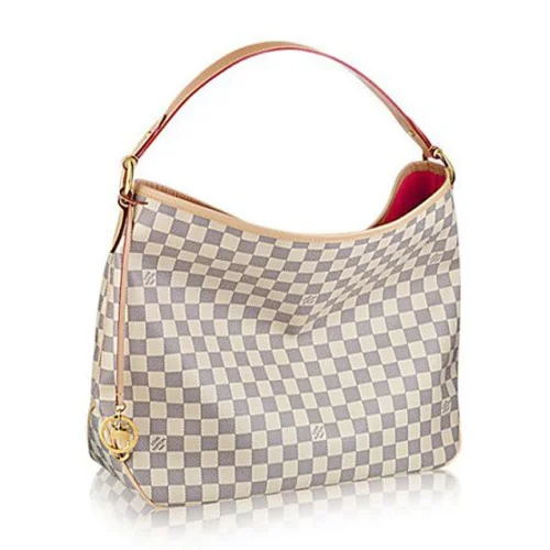 Сумка Louis Vuitton N41448 Delightful MM Hobo Bag Damier Azur Canvas "White"