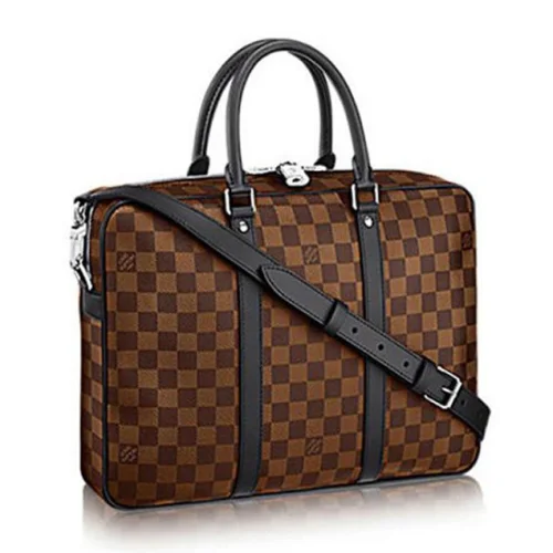 Портфель Louis Vuitton N41466 Porte-Documents Voyage PM Briefcase Damier Ebene Canvas "Brown"