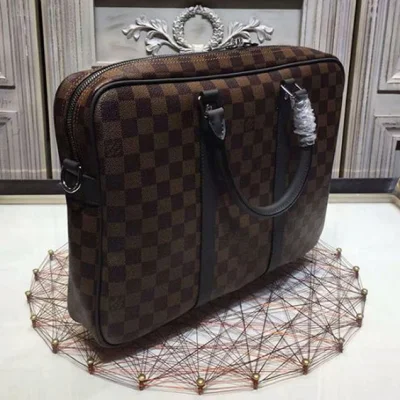 Портфель Louis Vuitton N41466 Porte-Documents Voyage PM Briefcase Damier Ebene Canvas "Brown" фото № 4