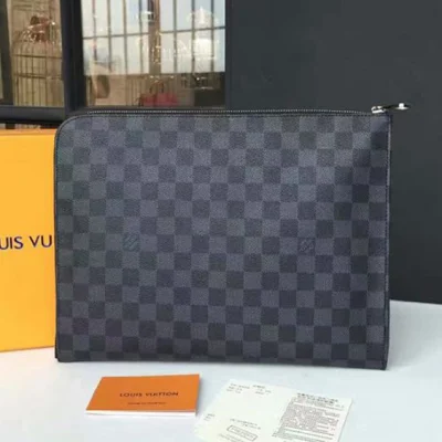 Клатч Louis Vuitton N41501 Pochette Jour GM Damier Graphite Canvas "Graphite" фото № 4
