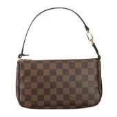 Сумка Louis Vuitton N51985 Pochette Accessoires Damier Ebene Canvas "Brown"