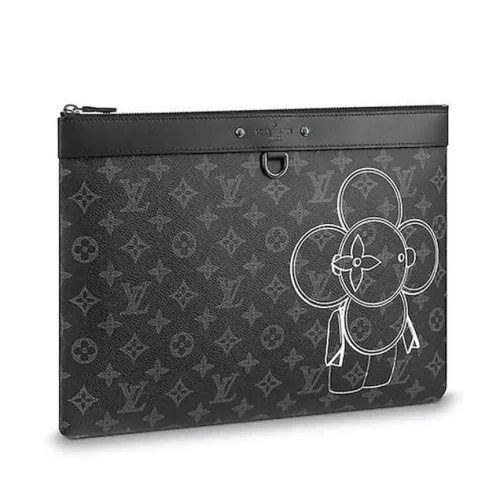 Клатч Louis Vuitton Monogram Eclipse Canvas Pochette Apollo M62904 "Black"