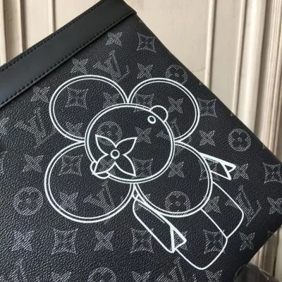 Клатч Louis Vuitton Monogram Eclipse Canvas Pochette Apollo M62904 "Black" фото № 6