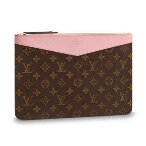 Клатч Louis Vuitton M62942 Daily Pouch Monogram Canvas Rose Poudre "Brown"