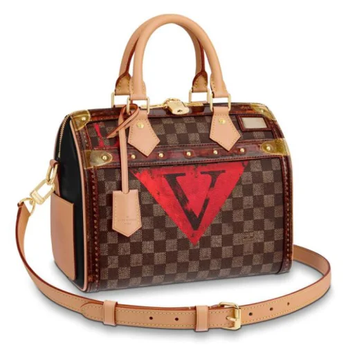 Сумка Louis Vuitton Speedy Bandouliere 25 M52249 Damier Ebene Canvas "Brown"