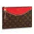Клатч Louis Vuitton Pochette Tuileries M63903 Monogram Canvas Kabuki Red "Brown"