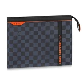 Клатч Louis Vuitton Pochette Voyage MM N60241 Damier Cobalt Canvas "Navy Blue"