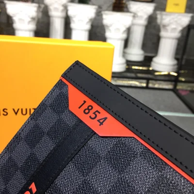 Клатч Louis Vuitton Pochette Voyage MM N60241 Damier Cobalt Canvas "Navy Blue" фото № 5