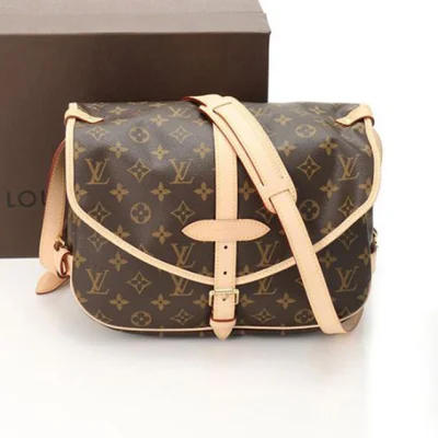 Сумка Louis Vuitton M40710 Saumur MM Crossbody Bag Monogram Canvas "Brown" фото № 9