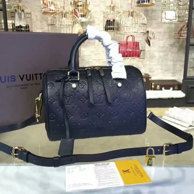 Сумка Louis Vuitton M40762 Speedy 25 Tote Bag Monogram Empreinte Leather "Black" фото № 2