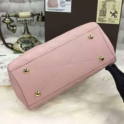 Сумка Louis Vuitton M41394 Montaigne MM Tote Bag Monogram Empreinte Leather "Pink" фото № 4