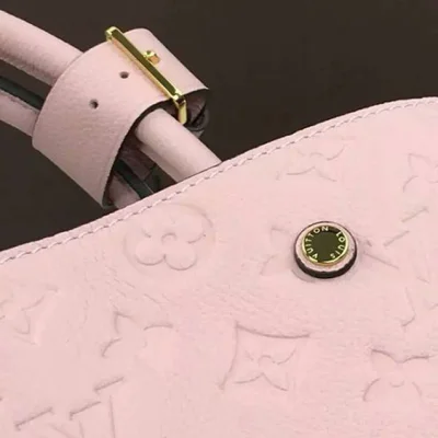 Сумка Louis Vuitton M41394 Montaigne MM Tote Bag Monogram Empreinte Leather "Pink" фото № 5