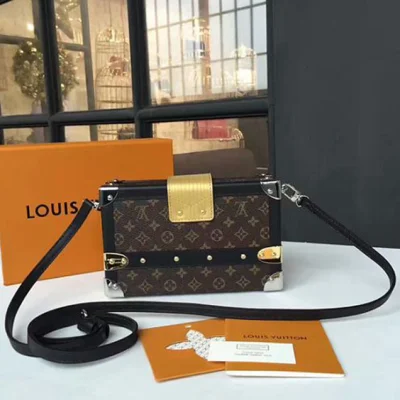 Сумка Louis Vuitton M44097 Petite Malle Crossbody Bag Monogram Canvas "Brown" фото № 4