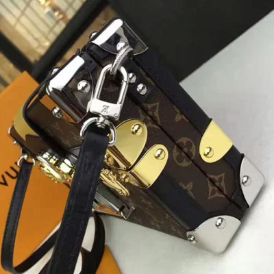 Сумка Louis Vuitton M44097 Petite Malle Crossbody Bag Monogram Canvas "Brown" фото № 6