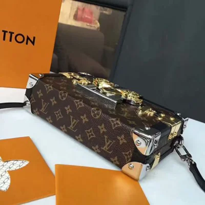 Сумка Louis Vuitton M44097 Petite Malle Crossbody Bag Monogram Canvas "Brown" фото № 8