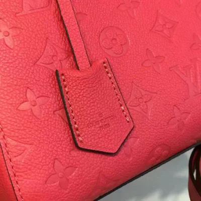 Сумка Louis Vuitton M50038 Montaigne BB Tote Bag Monogram Empreinte Leather "Red" фото № 6