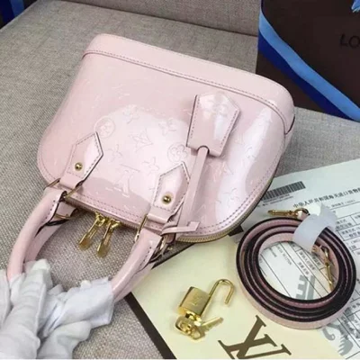 Сумка Louis Vuitton M50415 Alma BB Tote Bag Monogram Vernis "Pink" фото № 5